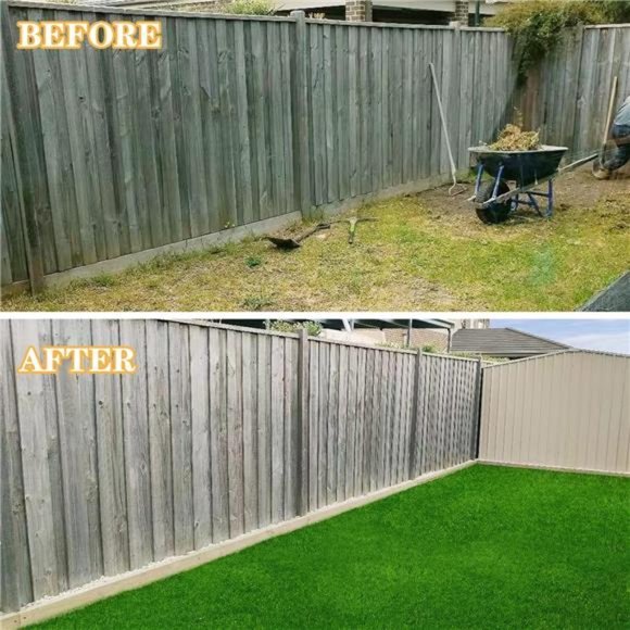 Artificial Grass Astroturf Rug 4 FT 11 in* 8 FT, Realistic Grass Mat w/ Drainage - Picture 5 of 6